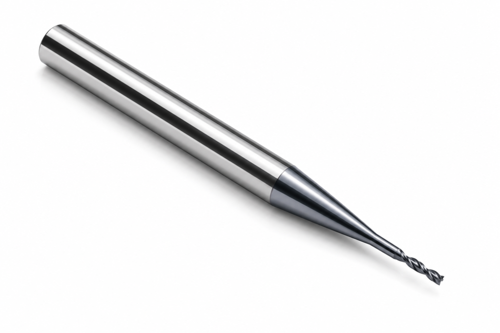 Micro diameter end mills for fine detail machining