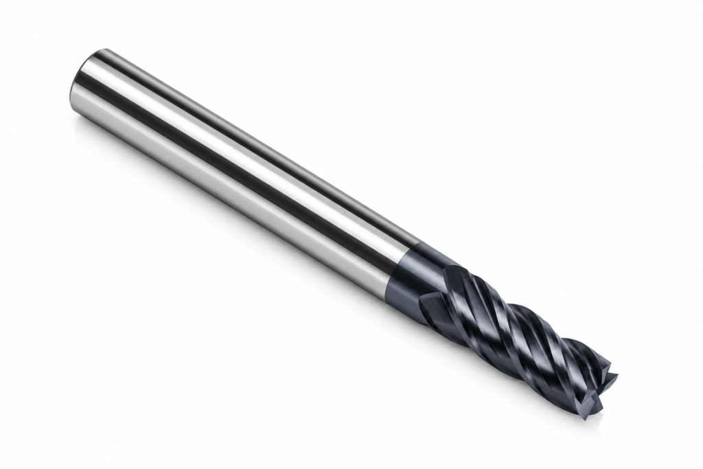 Solid carbide end mills for precision CNC milling